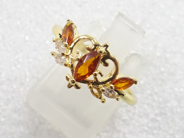 JAPANESE KIMONO / ANTIQUE COLORED STONE RING (SIZE 13)